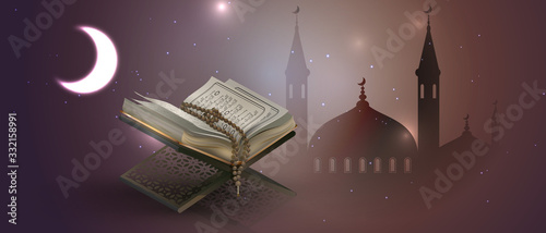 Culture religion Islam, eastern tradition. Ramadan holiday. Background vector.