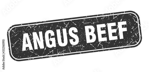 angus beef stamp. angus beef square grungy black sign.