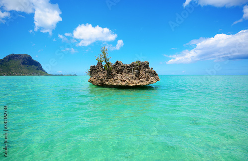 chrystal rock near Benitiers Island Mauritius, Africa photo