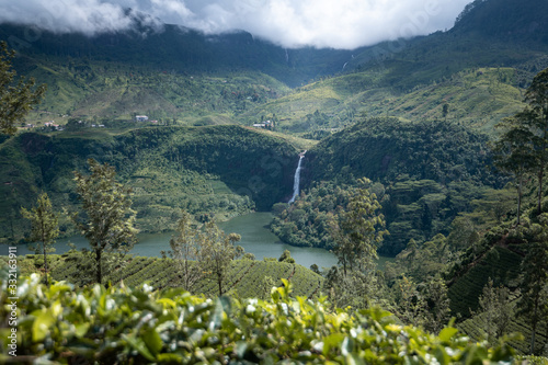 Beautiful Waterfalls in Maskeliya, Sri Lanka photo