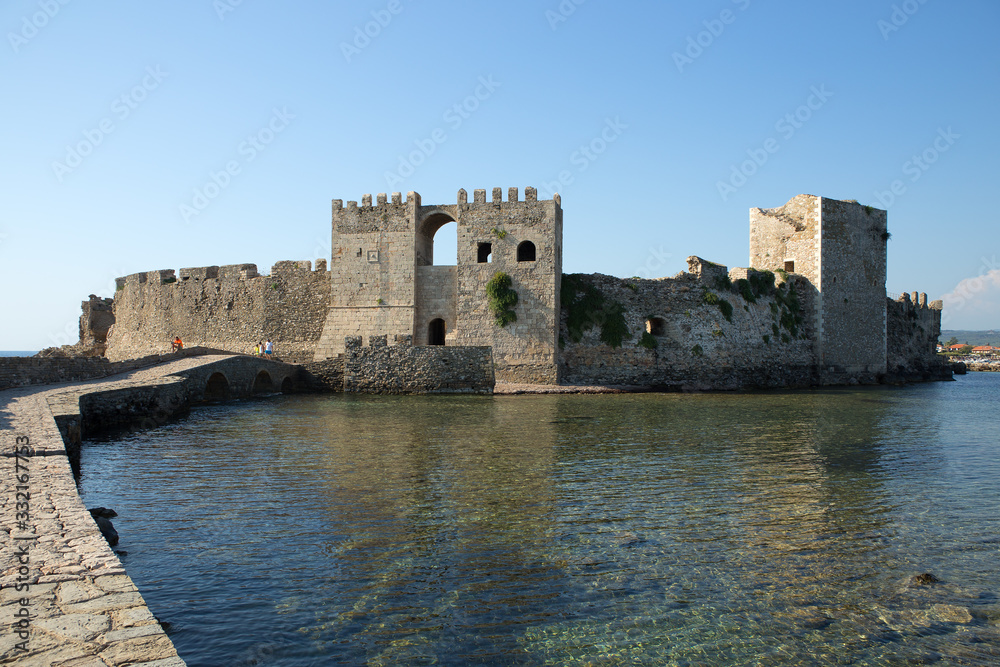 The Castle of Methoni - a medieval fortification in the port town of Methoni, Peloponnese, Greece