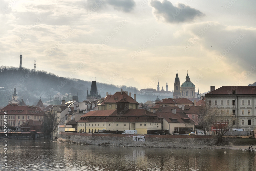 Prague during quarantine caused by Corona virus