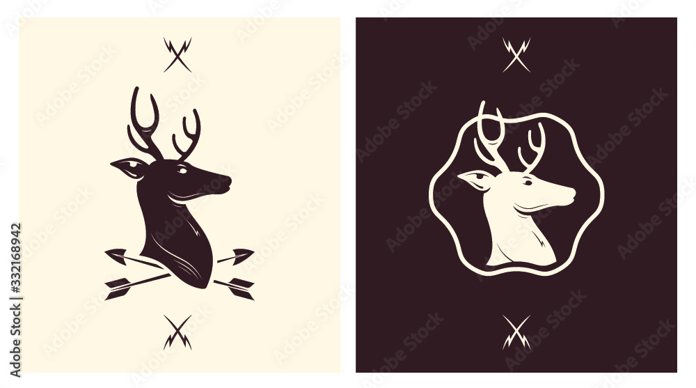Deer Logo Wood Template