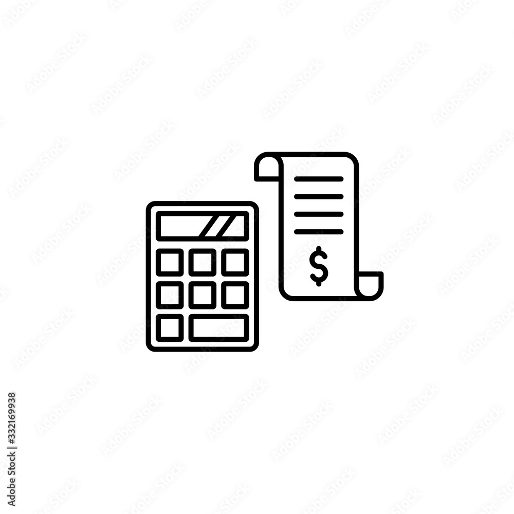 Accounting Icon. Bill, Invoice, Payment, Banking transaction receipt symbol, Online shopping, Procurement expense, Money document file. websites and print media and interfaces. Accounting Icon. Bill, Invoice, Payment, Banking transaction receipt symbol, Online shopping, Procurement expense, Money document file. websites and print media and interfaces.
