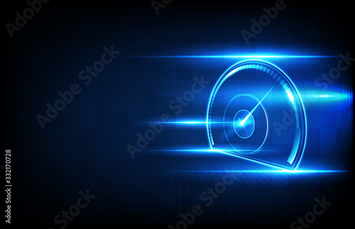 abstract background futuristic technology halogram of car user interface hud ui speed meter guage