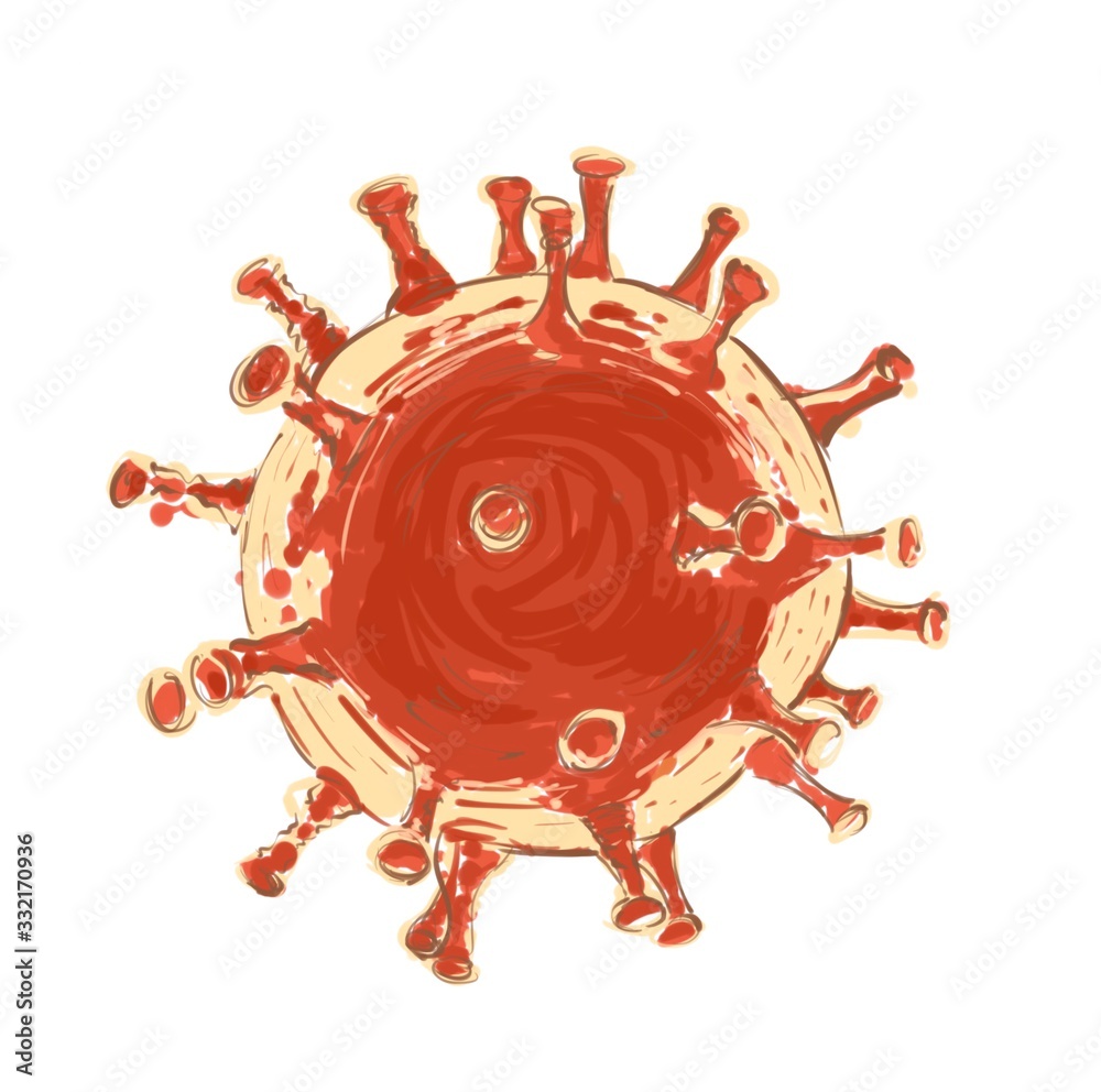Very dangerous virus under the microscope Very dangerous virus under the microscope