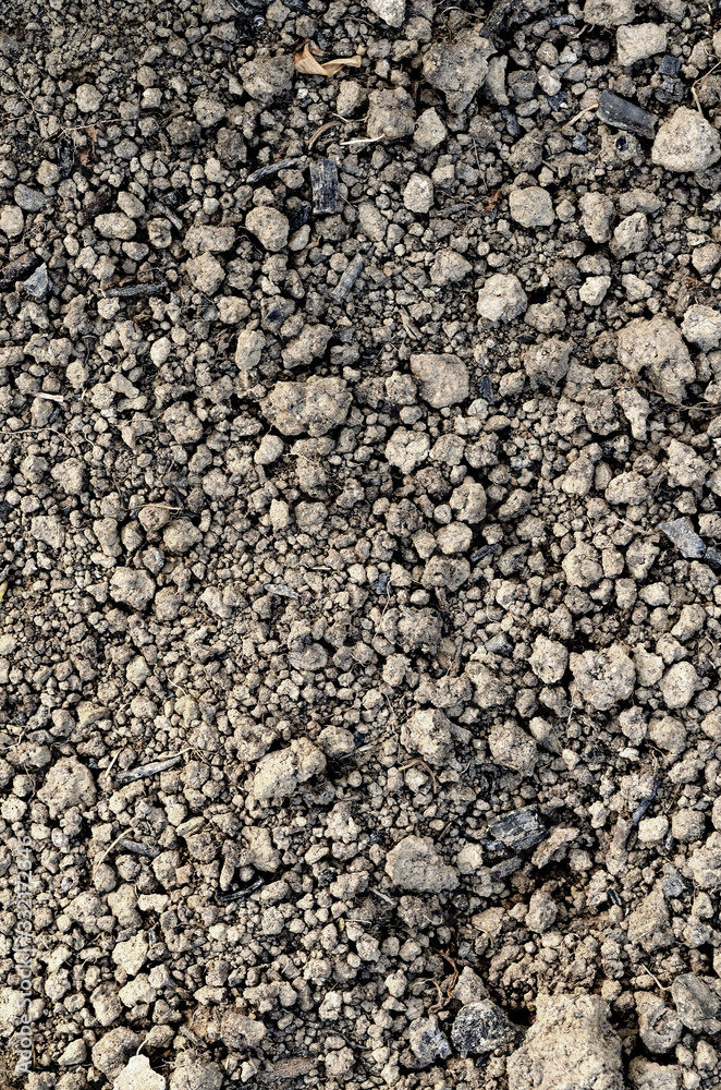 Black nourishing ground prepared for planting. Spring field preparation for sowing texture. Vertical photo. Black nourishing ground prepared for planting. Spring field preparation for sowing texture. Vertical photo.