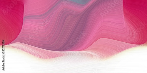 elegant creative background graphic with abstract waves design with pale violet red, linen and crimson color