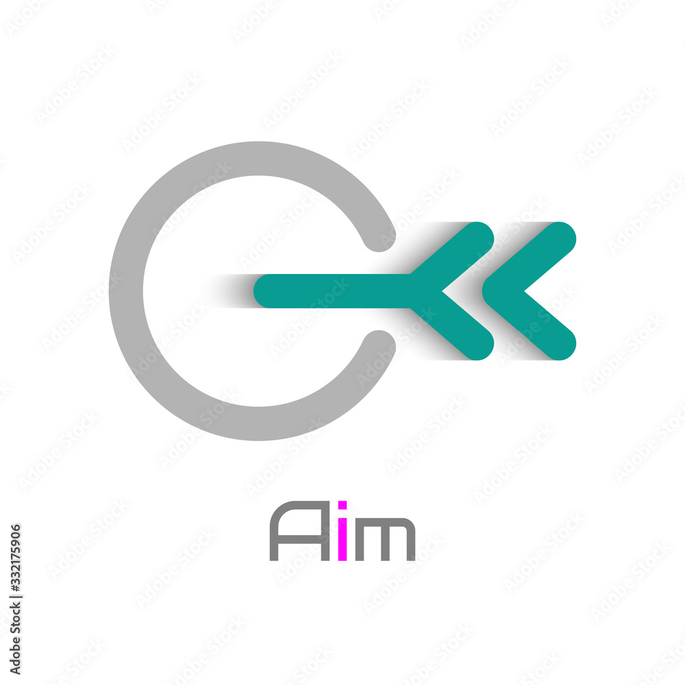 Aim logo design element.