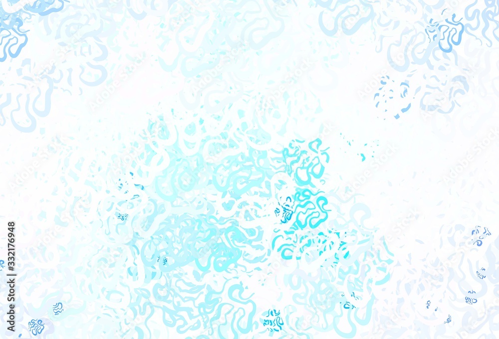 Obraz premium Light BLUE vector background with wry lines.
