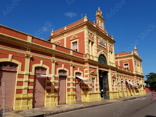 Adolpho Lisbon Municipal Market in Manaus built 1880 1883. Manaus, Amazon-Brazil