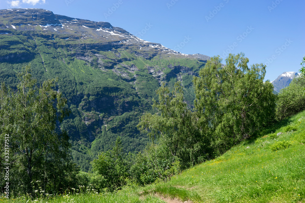 Obraz premium Geiranger is a small tourist village in Sunnmore region of Norway.