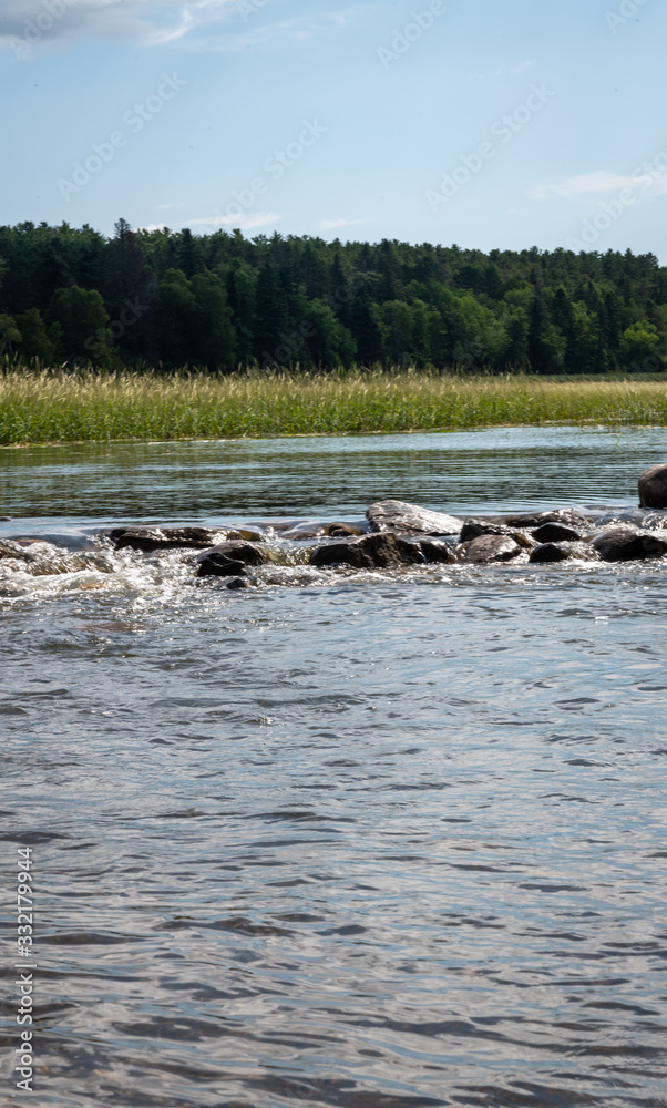 Water over rocks