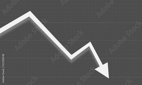Börse Pfeil Chart Crash Trend Business Weiß