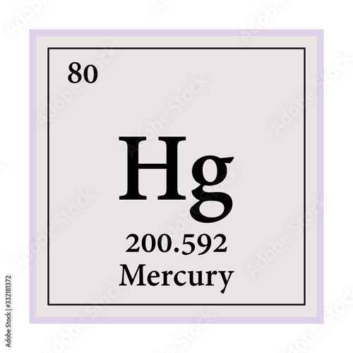 Mercury Periodic Table of the Elements Vector illustration eps 10