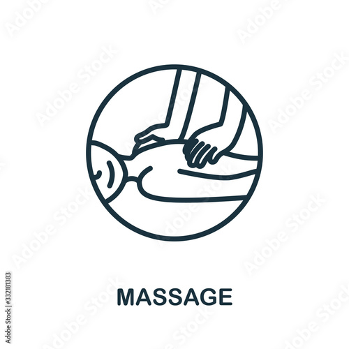 Massage icon from alternative medicine collection. Simple line Massage icon for templates, web design and infographics