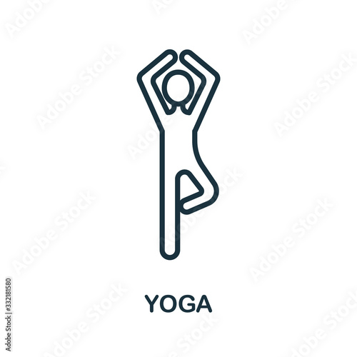 Yoga icon from alternative medicine collection. Simple line Yoga icon for templates, web design and infographics