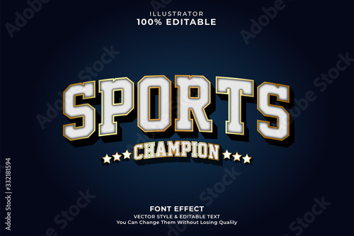 Sports text effect