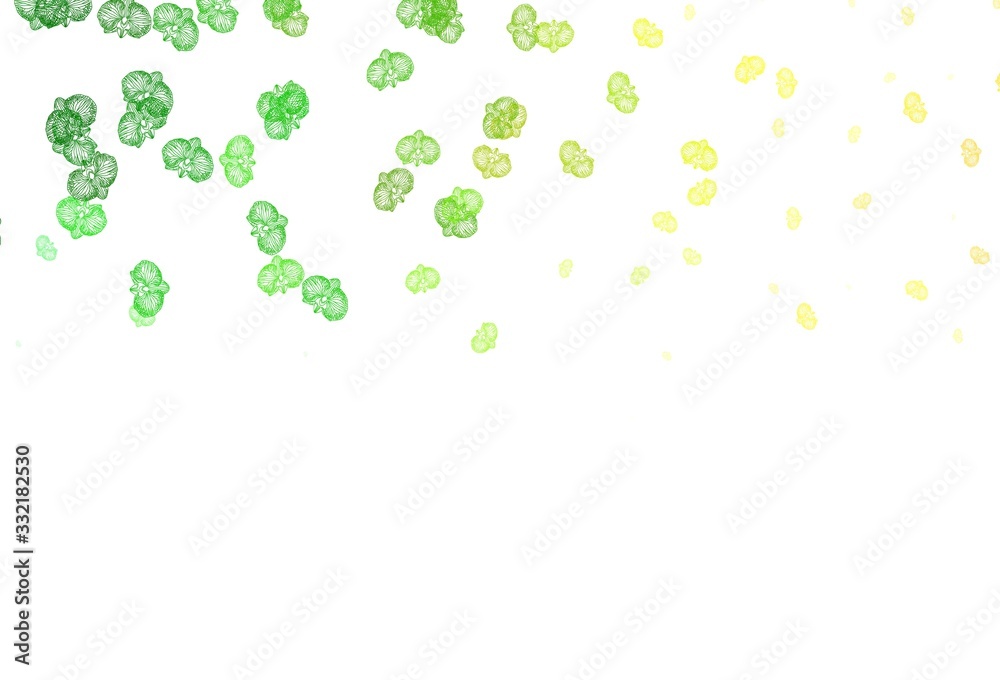 Light Green, Red vector abstract pattern with flowers. Light Green, Red vector abstract pattern with flowers.