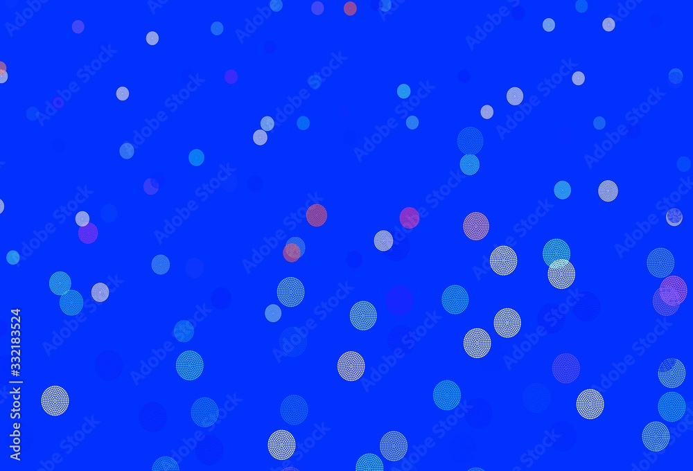 Light Blue, Red vector pattern with christmas snowflakes.