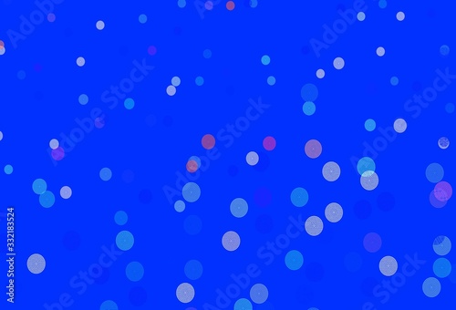 Light Blue  Red vector pattern with christmas snowflakes.