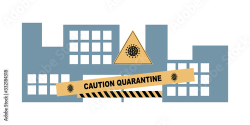 Closing of factories and industries due to coronavirus concept. Coronavirus 2019-nCoV, closed enterprises