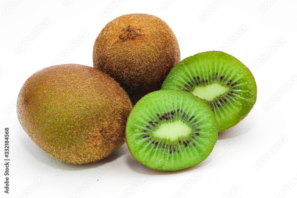 Fototapeta premium kiwi fruit on white background