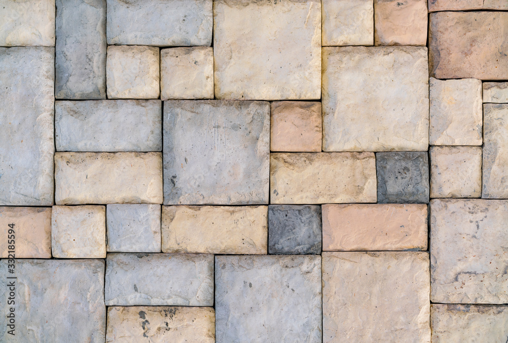 Naklejka premium Footway street pavement background with colorful combined paving