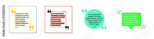 Zitate / Sprechblase / Box / Vektor / Banner / Vorlage