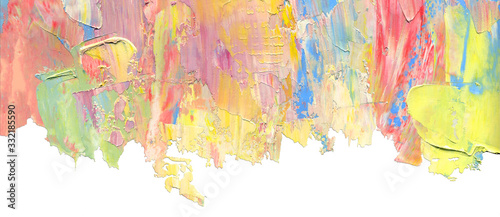 Fototapeta Naklejka Na Ścianę i Meble -  Oil paint textures  isolated on white as color abstract background, wallpaper, pattern, art print, etc. High quality details. Abstract textured background. High detail.