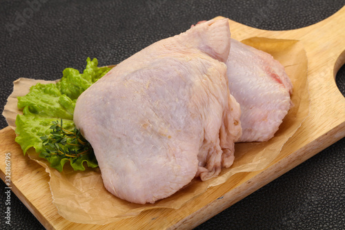 Raw chicken hip