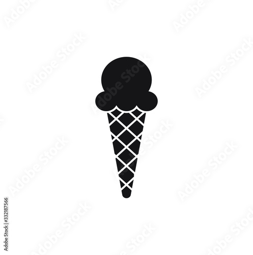 ice cream icon vector design isolated. Food and drink vector concept black on a white background 