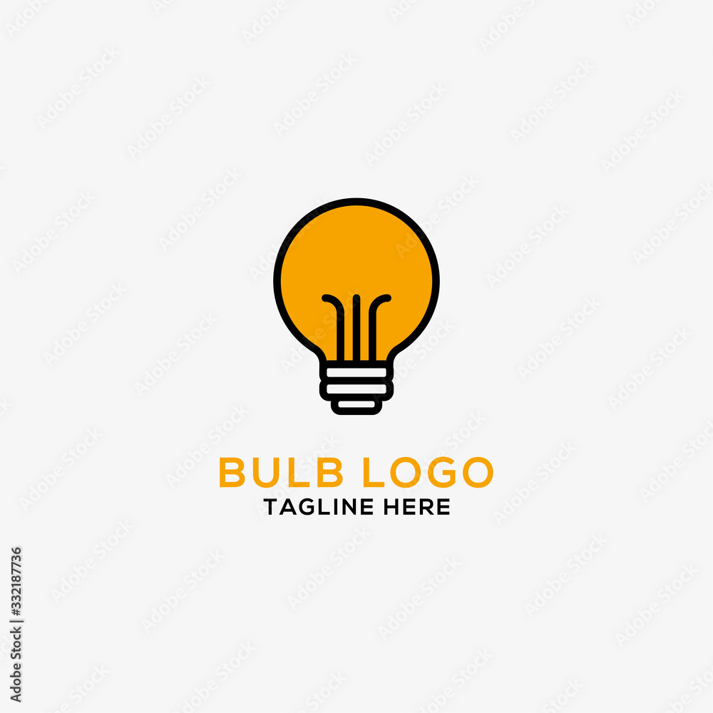 bulb icon vector, illustration of logo template bulb icon vector, illustration of logo template