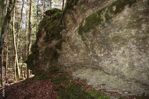bemooste Felsen im Oberfränkiscchen Wald