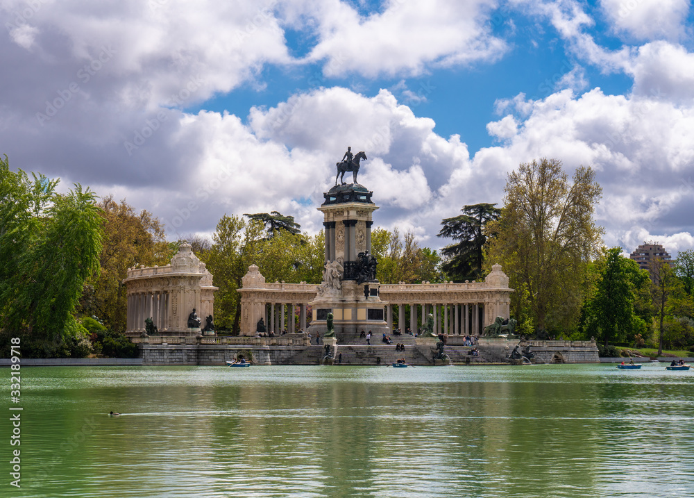 Charles fifth monument in Retiro Park Madrid