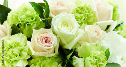 bouquet of white roses