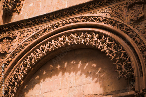 architectural details of the ancient cathedral of salamanca