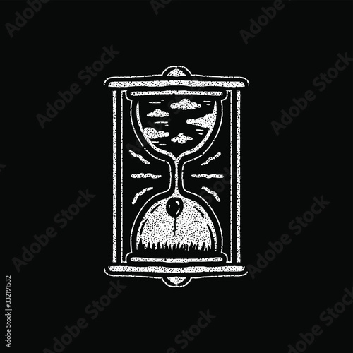 Illustrations concept of repeated, isolated on black background