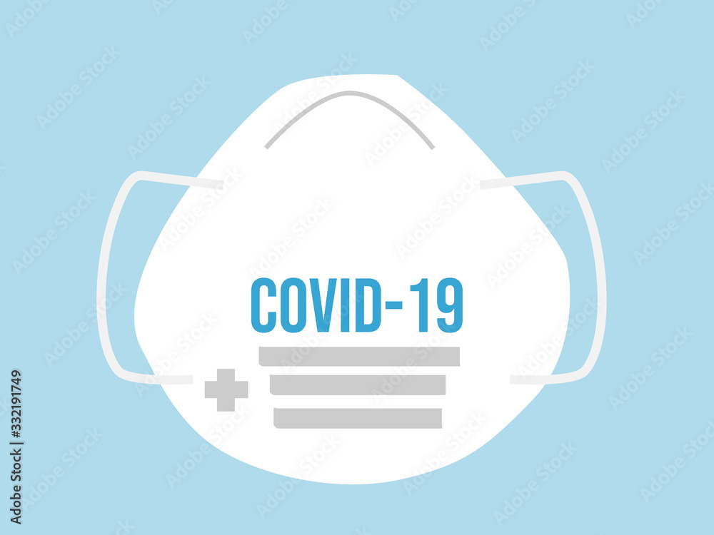 Medical Mask Virus Protection and Safety Covid 19 Coronavirus.Vector Illustration.