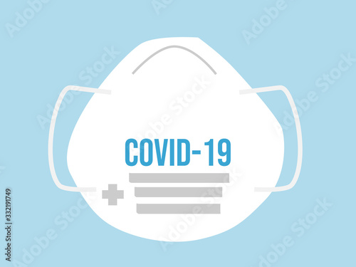 Medical Mask Virus Protection and Safety Covid 19 Coronavirus.Vector Illustration.