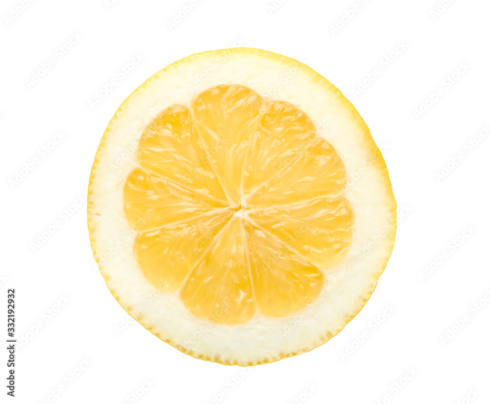 Fresh lemon slice on white background Fresh lemon slice on white background