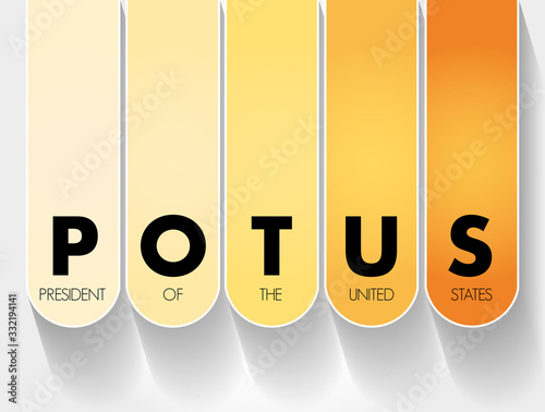 POTUS - President of the United States acronym, concept background