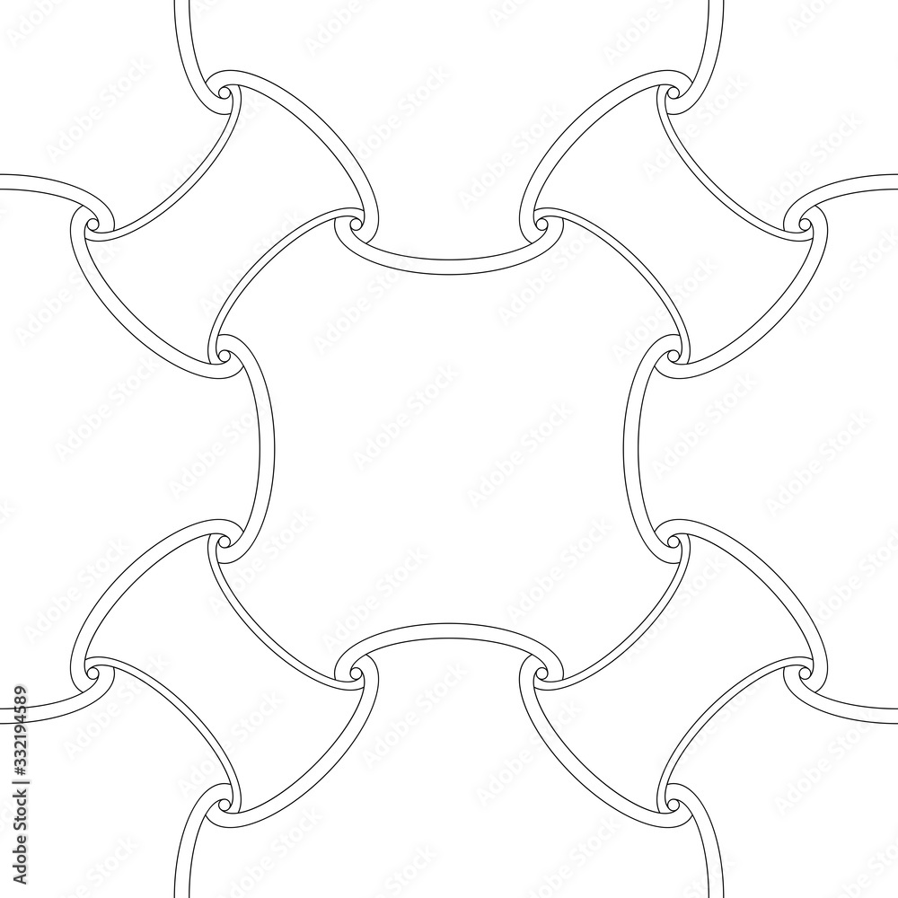 Seamless outline third element pattern background Seamless outline third element pattern background