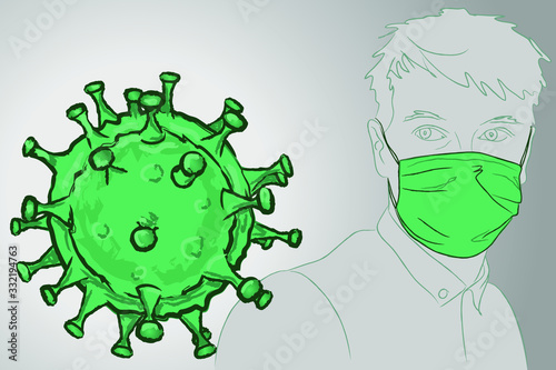 virus disease male protective mask