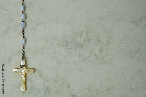 Wallpaper Mural rosary on marbled paper background