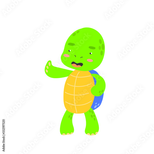 Turtle animal. The character. Vector illustration.