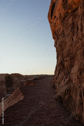 The desert landscape near Moab