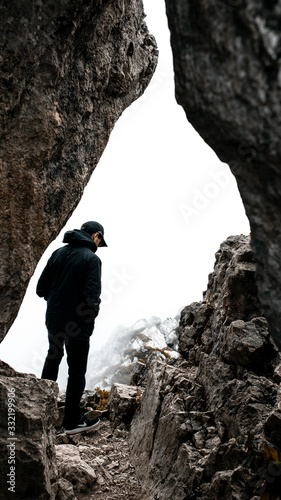 Man in the german alps 