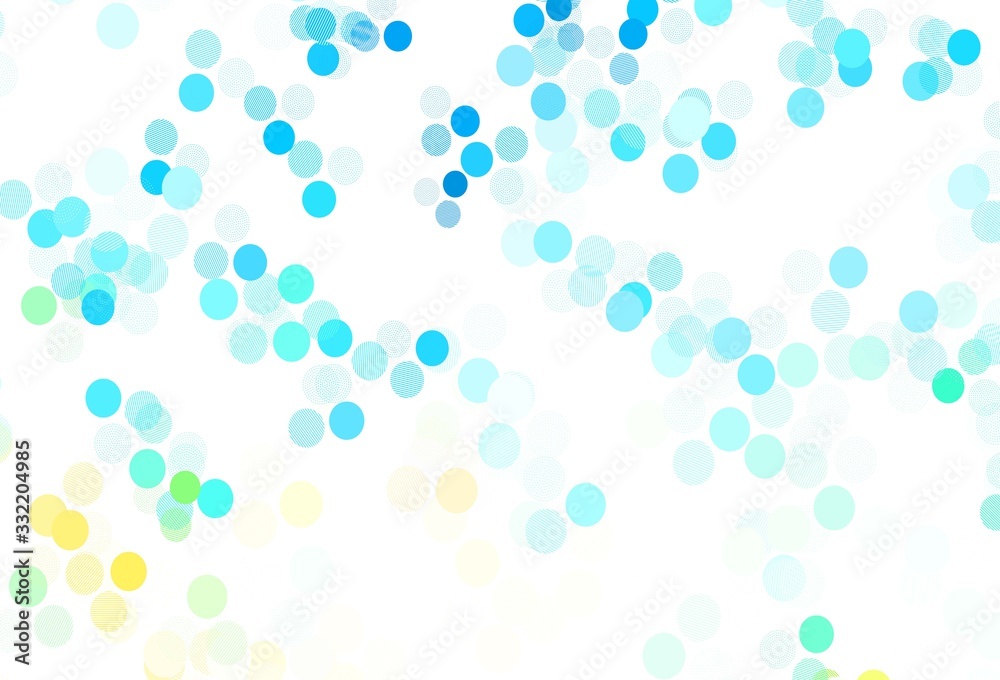 Light Blue, Yellow vector layout with circle shapes.