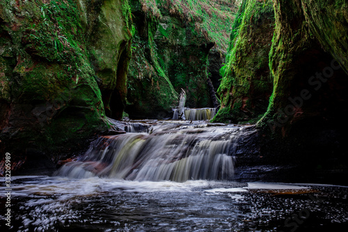 gorge of glen finnich also known as the Devil pulpit, highlands, scotland, uk.